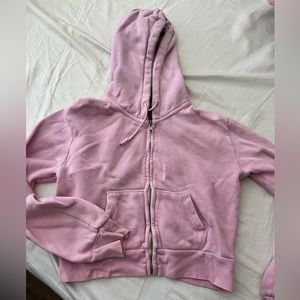Pink Brandy Melville cropped hoodie